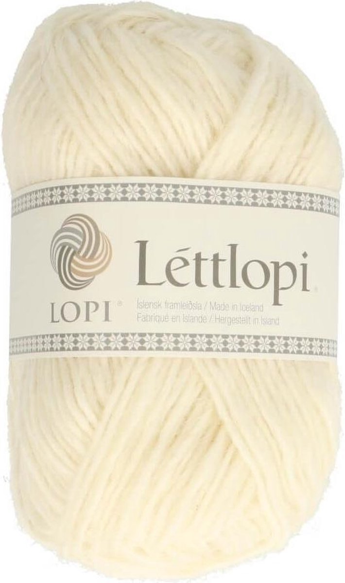 LÉTTLOPI IJSLANDSE WOL | WHITE (0051) 5 bollen a 50 gram